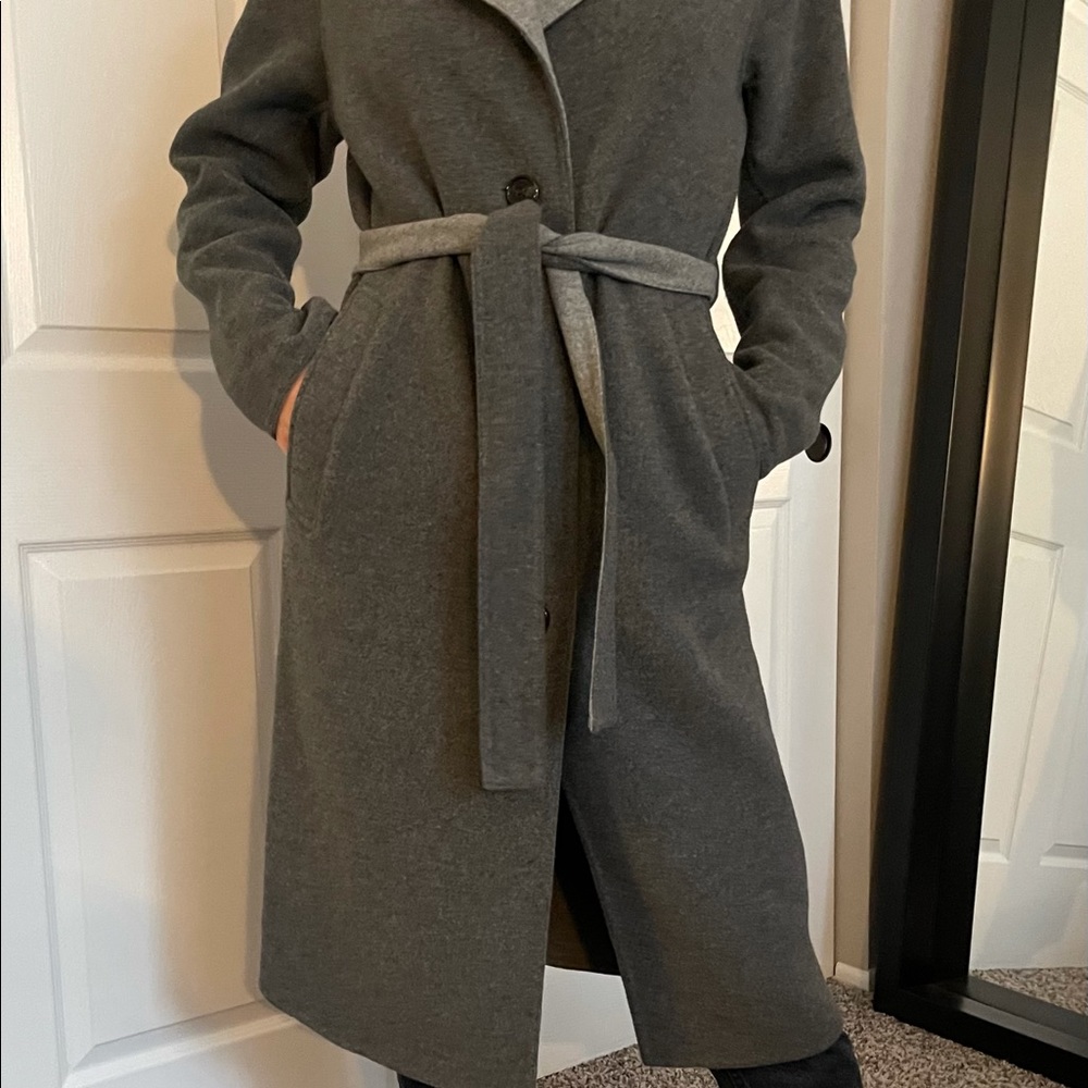 Grey Uniqlo Coat
